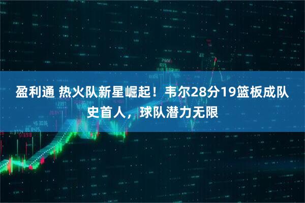 盈利通 热火队新星崛起！韦尔28分19篮板成队史首人，球队潜力无限